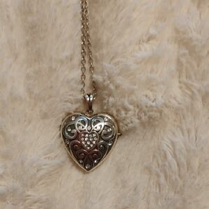 Brighton Heart Pendant Necklace in Gold and Silver